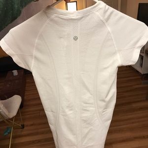 White Lululemon Short Sleeve Shirt